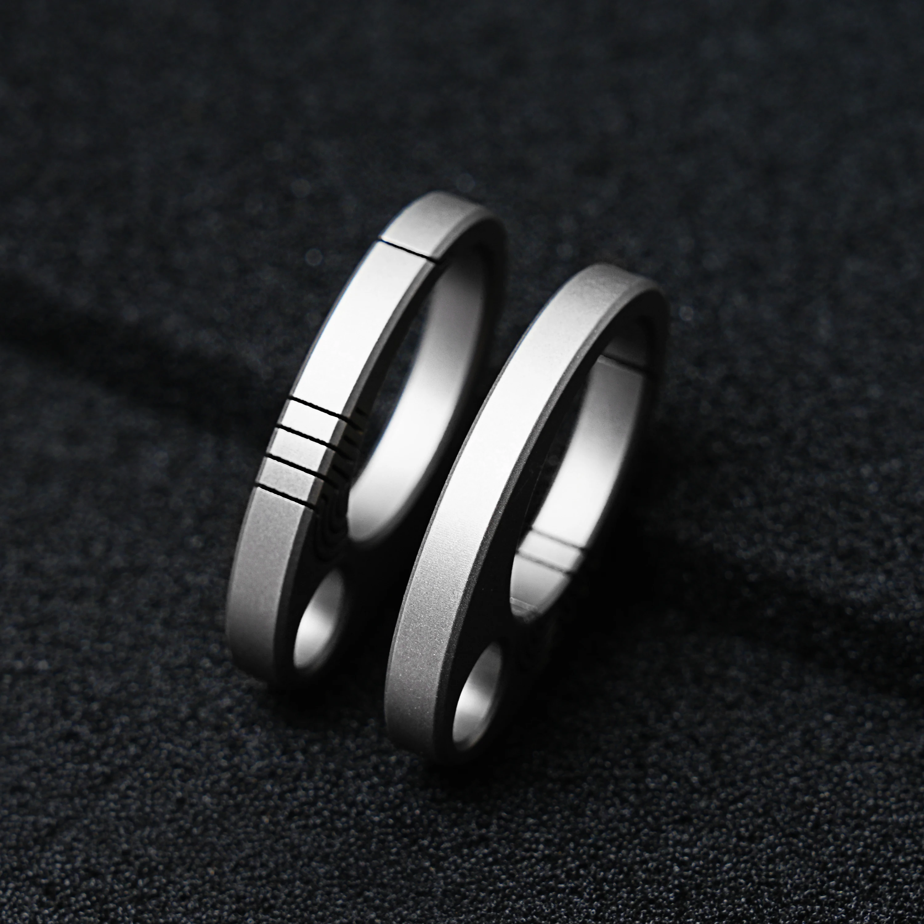 Брелок из титанового сплава овальная уникальная текстура кольцо для ключей