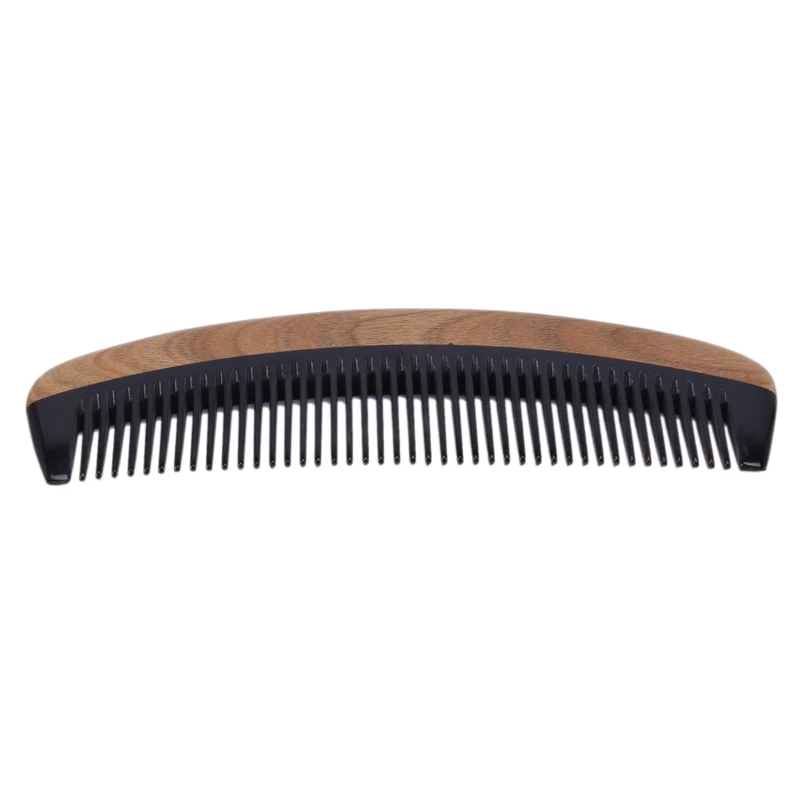

Natural green sandalwood horn comb Sandalwood straight hair comb Hairdressing tools horns and wooden comb