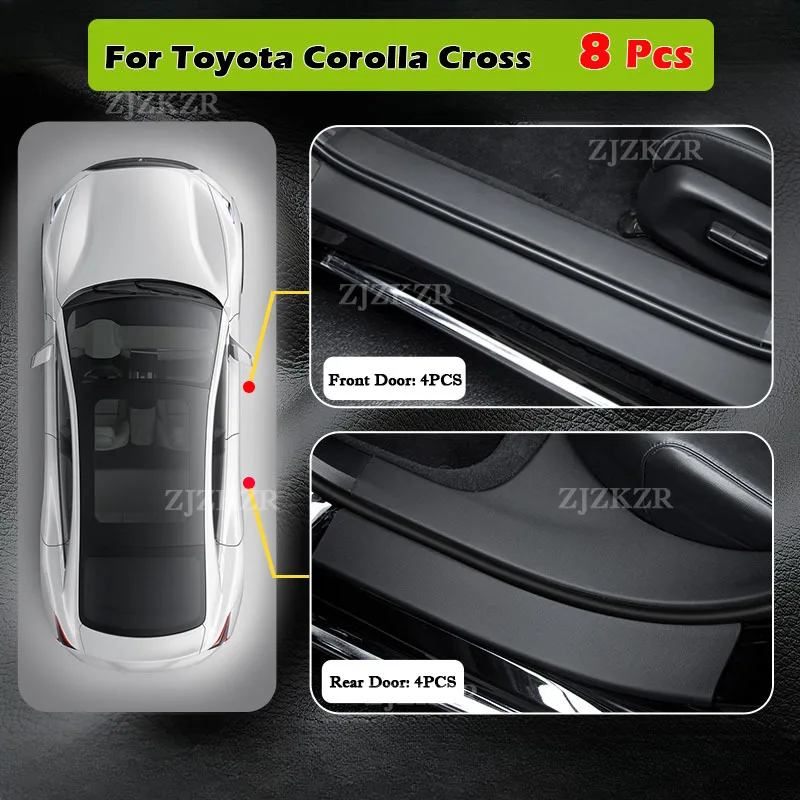 

Для Toyota Corolla Cross 2020-2025 наклейки на порог автомобиля, наклейки на багажник, устойчивые к царапинам, защита от ударов, аксессуары