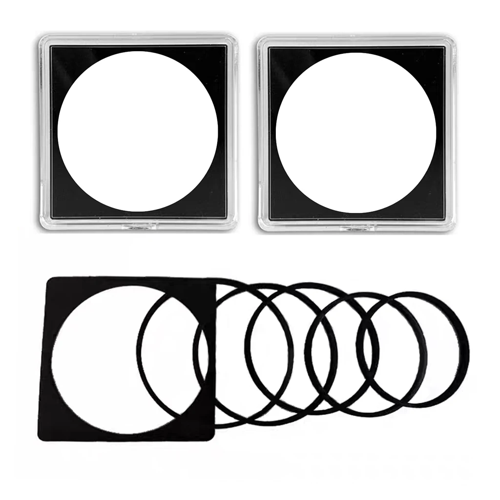 

Аксессуары для коллекционирования монет, 2 шт., акриловые футляры для монет 40/43/46/49/52/55 мм