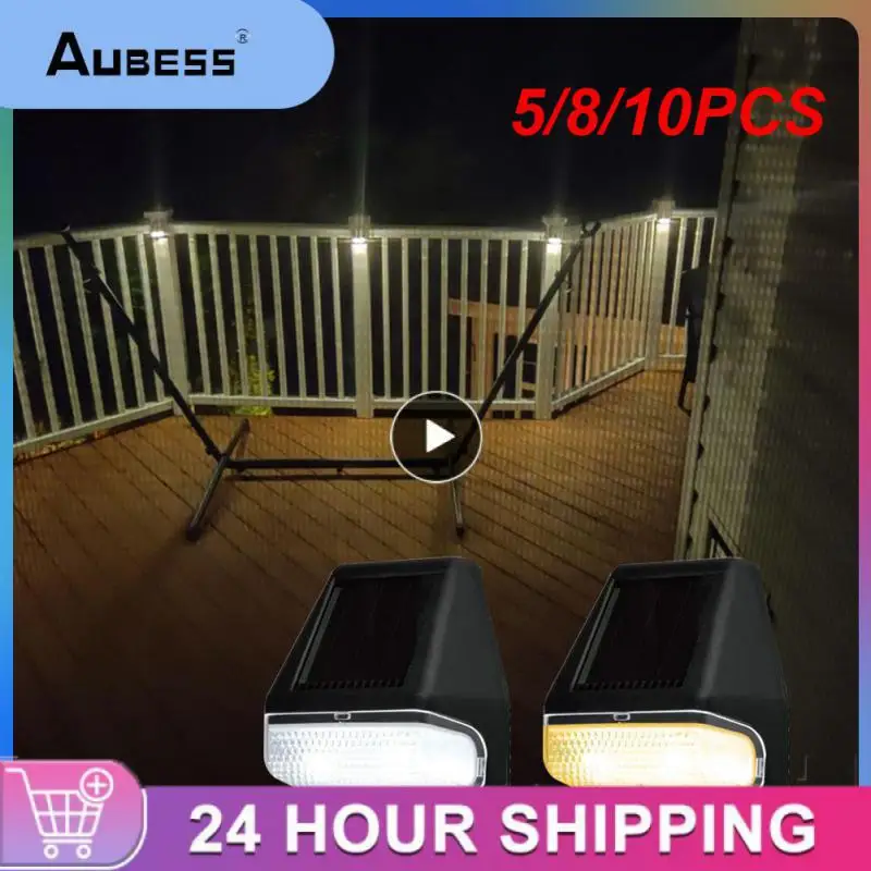 

5/8/10PCS Yard Patio Pathway Solar Wall Light Waterproof Led Wall Light Rainproof Warm Led Lights Garden Decoration Solar Power