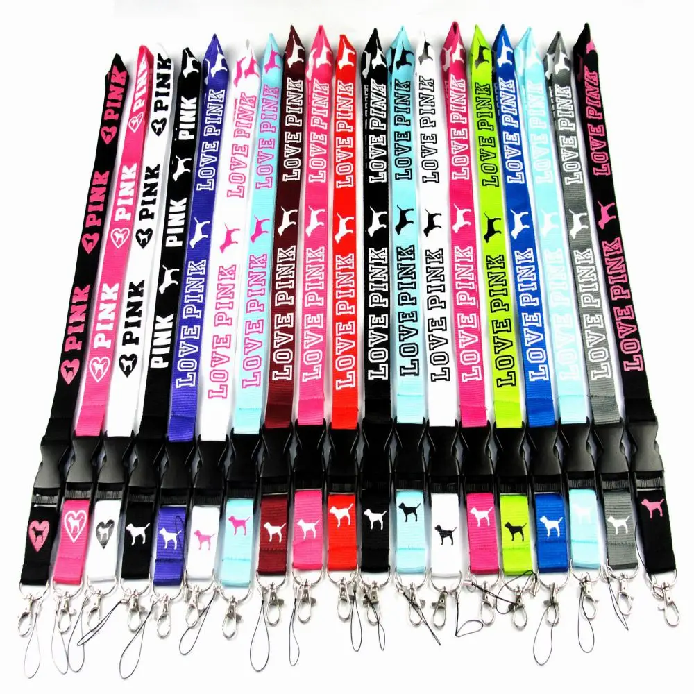 

20pcs/lot VS Love cute dog Lanyards for key Strap For iPhone/Samsung/Huawei Mobile Phone Straps Key Hang Rope Phone Lanyard