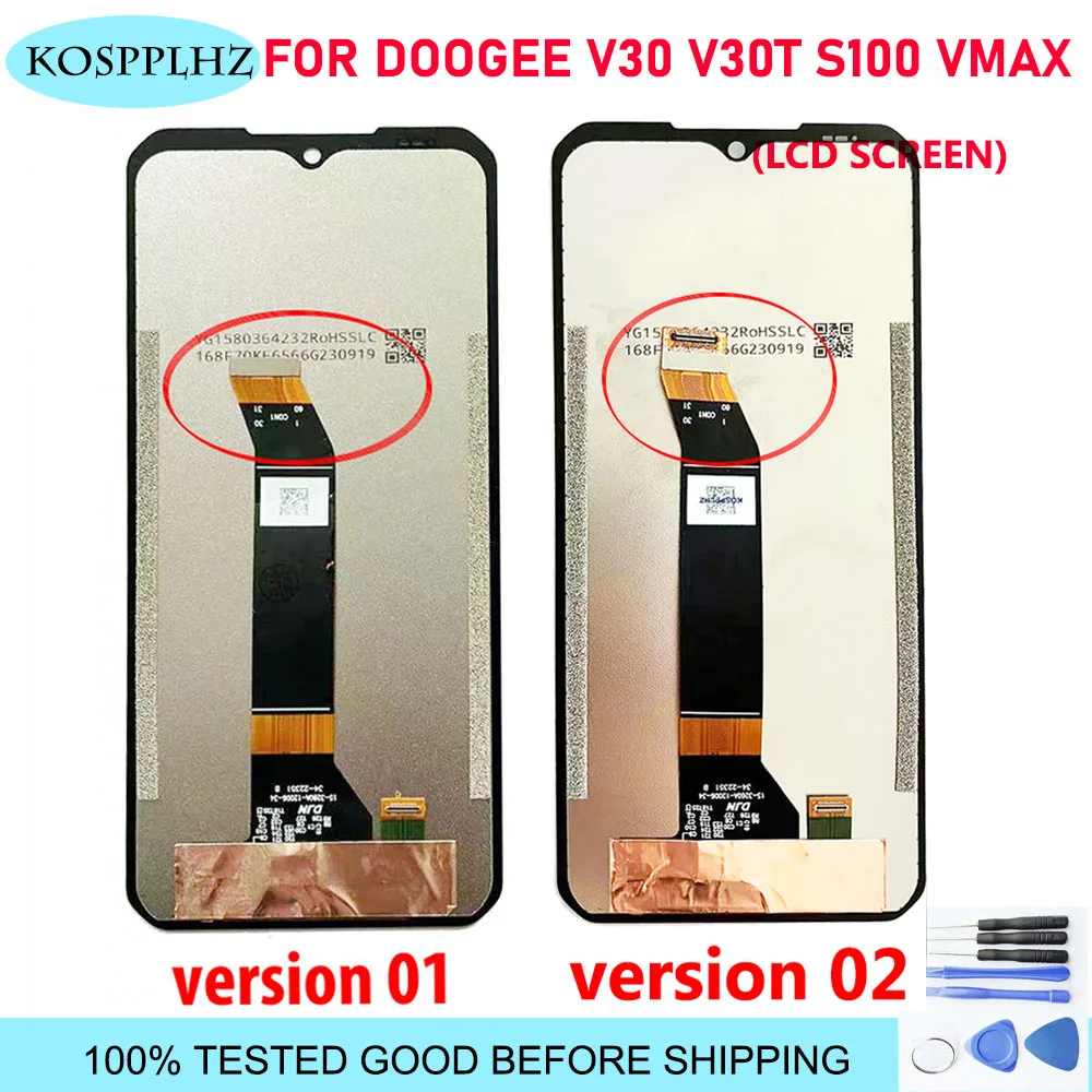 Schermo LCD Di Ricambio Per Doogee V30, V30T E V31GT, Con Kit Attrezzi Incluso
