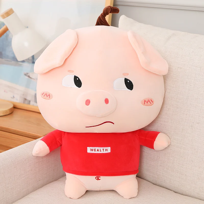 

30-65cm Cartoon New Fashion Happy Sad Pink Pig Plush Toy Stuffed Cute Animal Doll For Daughter Girlfriend Valentine's Gift