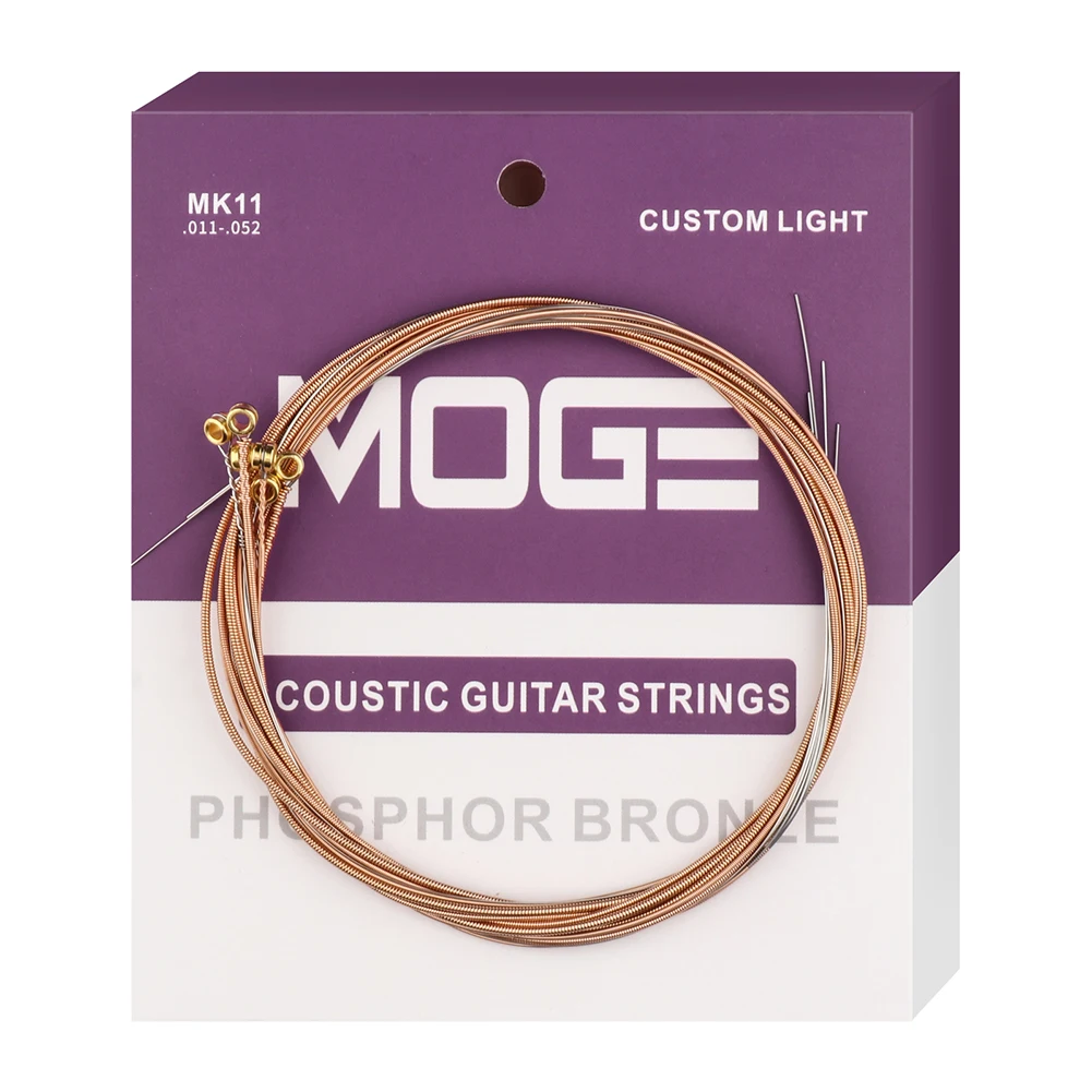 

High Quality Metal Strings Set for Acoustic Guitar 6 PCS Universal Strings Clear and Penetrating Tone Power Long Service Life