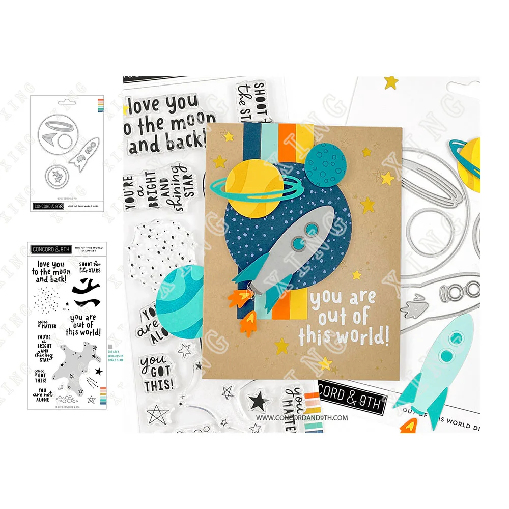 

2022 Hot Sale New Out of This World Metal Cutting Dies Stamps Set Diy Scrapbooking Paper Craft Greeting Card Coloring Decoration