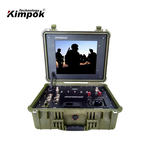 Одноканальный портативный беспроводной видеоресивер COFDM HD AV-ресивер с 17-дюймовым