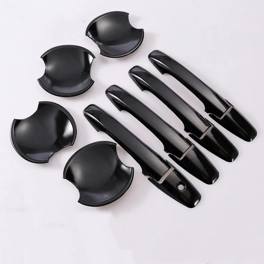 

For Honda Civic 2006 2007 2008 2009 2010 2011 Glossy Black Chrome Car Door Handle Cover Decor Trim Styling Accessories