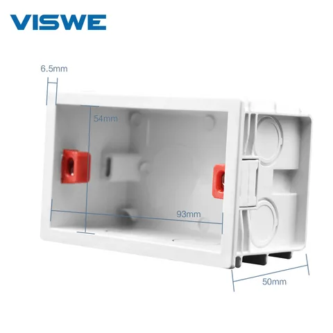 VISWE высокоинтенсивная настенная розетка, внутренняя Монтажная коробка, кассета для стандартного настенного выключателя и розетки 118 мм * 72 мм