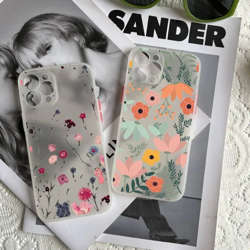 

Beautiful rose flower design Phone Case Matte fundas shell cover for iphone 6 6s 7 8 plus xr x xs 11 12 13 mini pro max