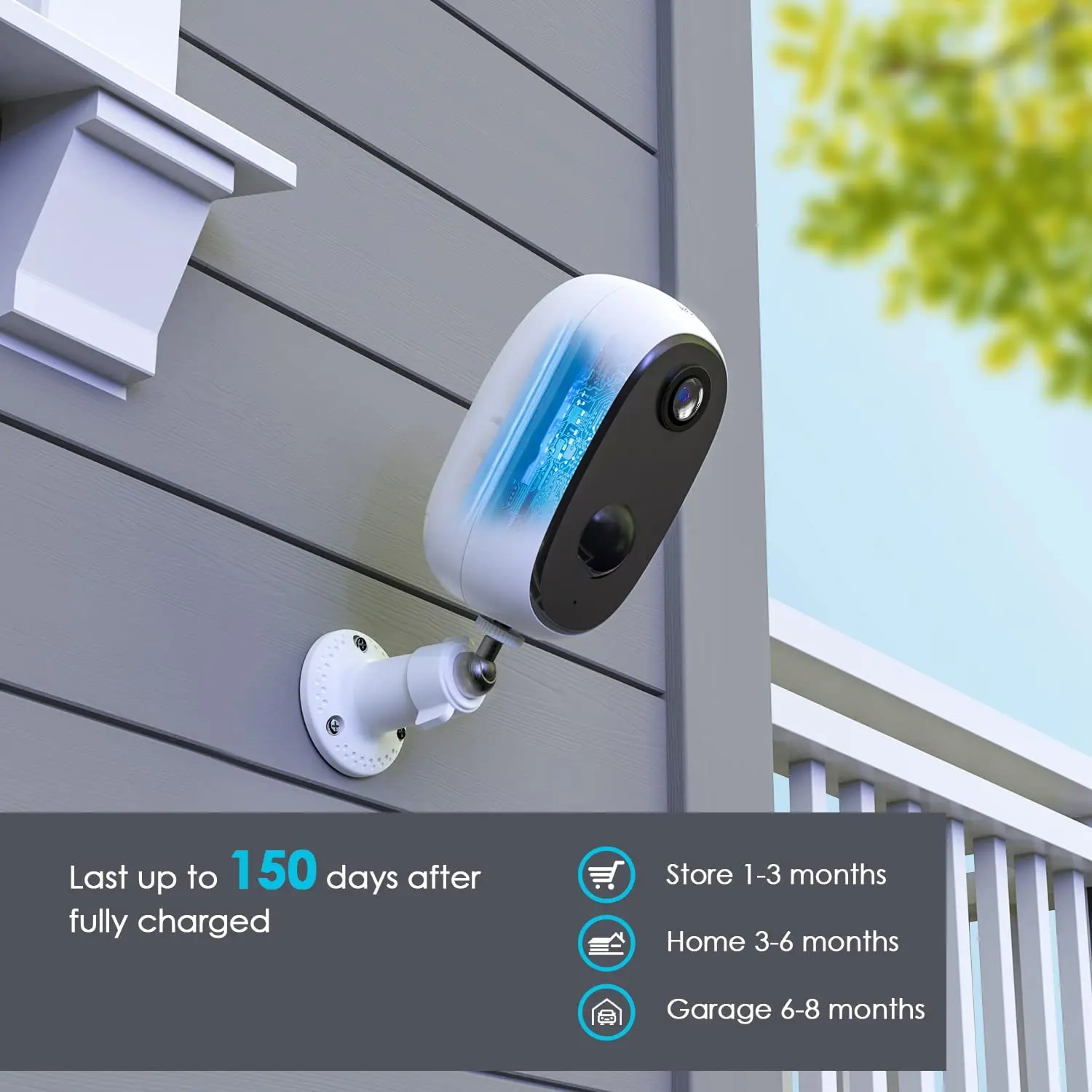 Камера ieGeek 5200 мАч с аккумулятором 1080P внешняя Wi-Fi камера домашняя фотокамера |