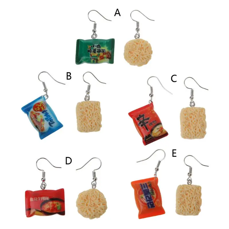 

Chili Dangle Earrings Simulation Instant Noodle Drop Hook Earring for Girls 264E