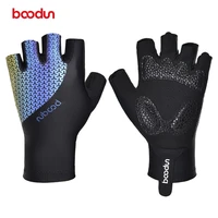 one pair boodun aero fit colorful half finger cycling gloves anti shock gloves mtb road mountain bike bicycle gel gloves