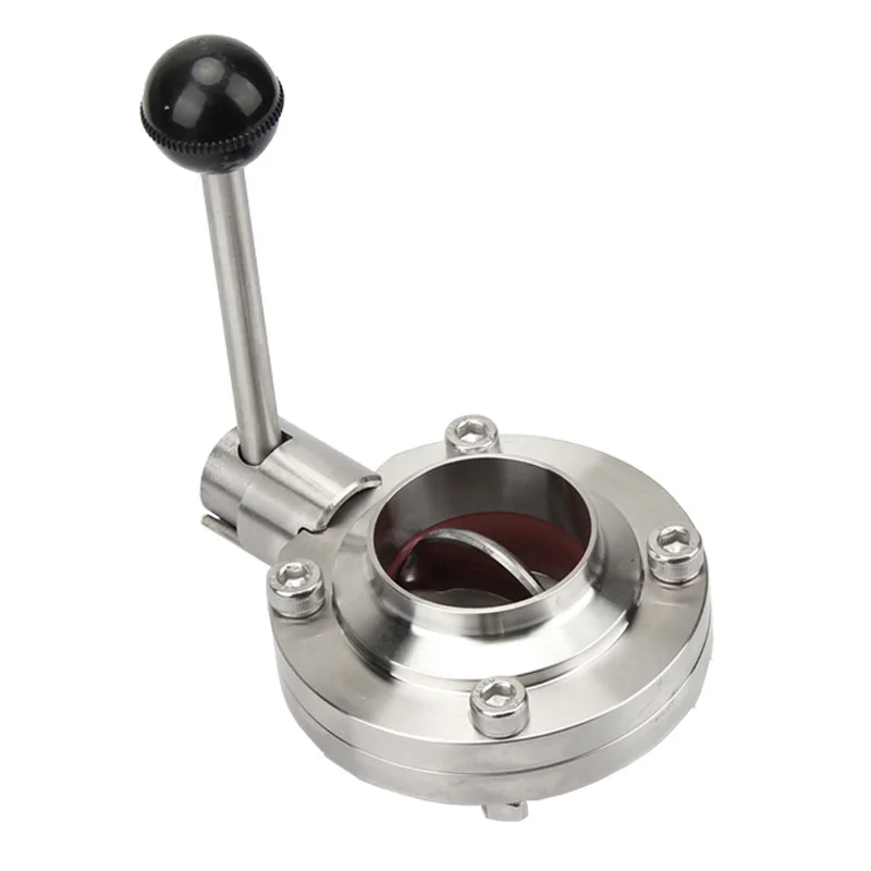

SS304 Stainless Steel Sanitary Butterfly Valve Stainless Steel Flow Control Valve 1/2" 3/4" 1" 1-1/4" Homebrew
