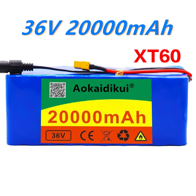 

100% Оригинальный аккумулятор 10s4p 36 в 20000 мАч xt60 аккумулятор 500 Вт-1000 Вт 42 в 20000 мАч стандартная батарея с bms xt60