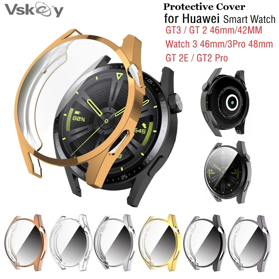 

Защитный чехол для смарт-часов Huawei Watch GT 3 46 мм 42 мм GT2 Pro GT Runner, 10 шт., полная защита экрана, бампер, мягкий чехол из ТПУ
