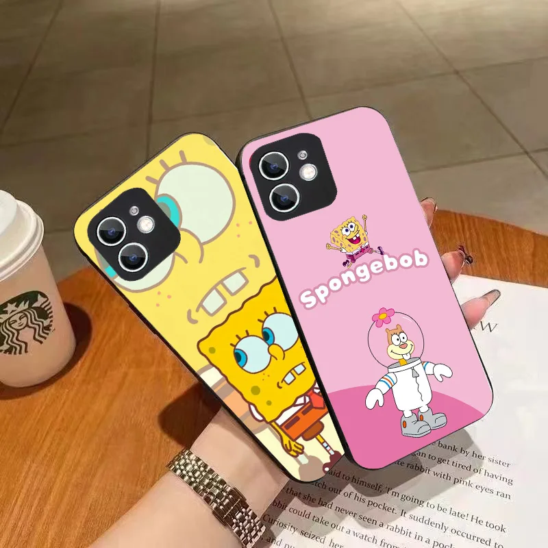 WRB-31 Черный гибкий чехол из ТПУ SquarePants для OPPO A73 74 76 77 78 80 83 93 96 94 F15 Find X3 X5 Pro Neo
