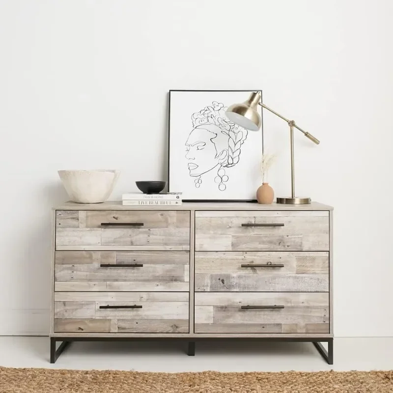 Фото # Для мебели для спальни, туалетный столик, фирменный дизайн от Ashley Socalle, 6 ящиков, комод 59 дюймов, бежевый, и №4