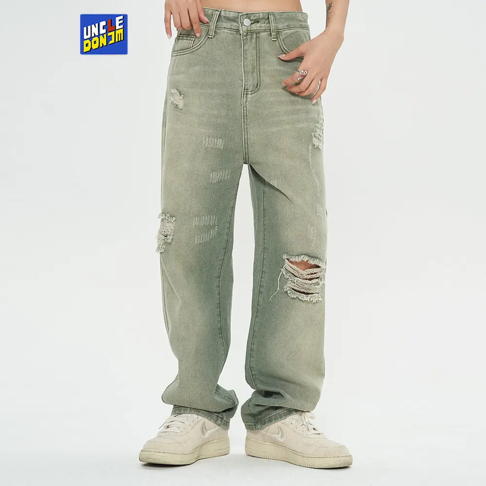 

Washed vintage jeans for men y2k men’s jeans Moto & Biker ripped jeans men clothing streetwear men baggy jeans