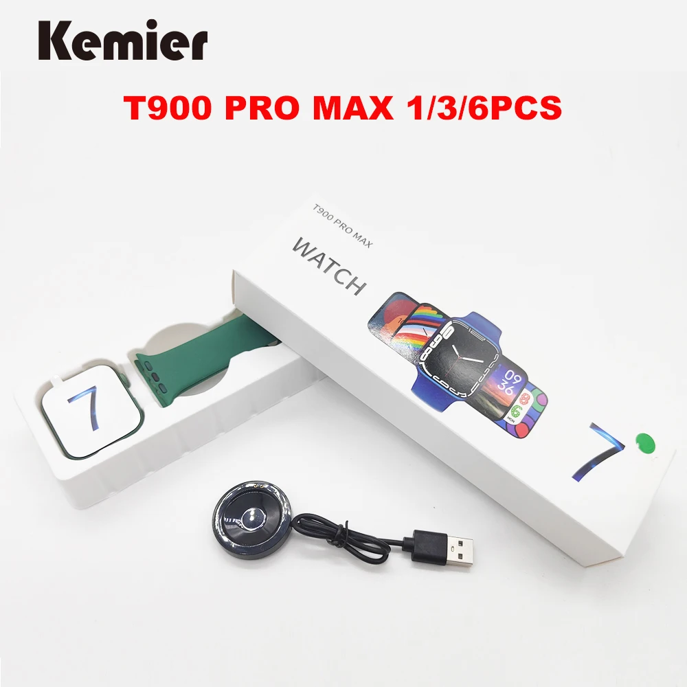 

Смарт-часы T900 Pro MAX с двумя кнопками, умные часы с поддержкой Bluetooth, с монитором кровяного давления, с экраном HD, 1/3/6 шт.