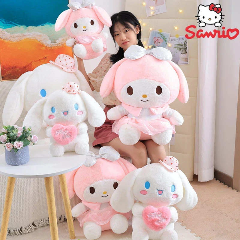 

Kawaii Sanrio Cinnamorol Любовь плюшевые игрушки набивные My Melody плюшевая анимэ Кукла мультфильм Ragdoll домашний декор Аниме кукла девушки подарки