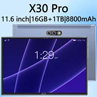 2022 New X30 Pro Tablet 11.6 Inch Android 11 Dual SIM 16GB RAM 1TB ROM Core 10 Tablets PC 8800mAh Tabletas Global Version Pad