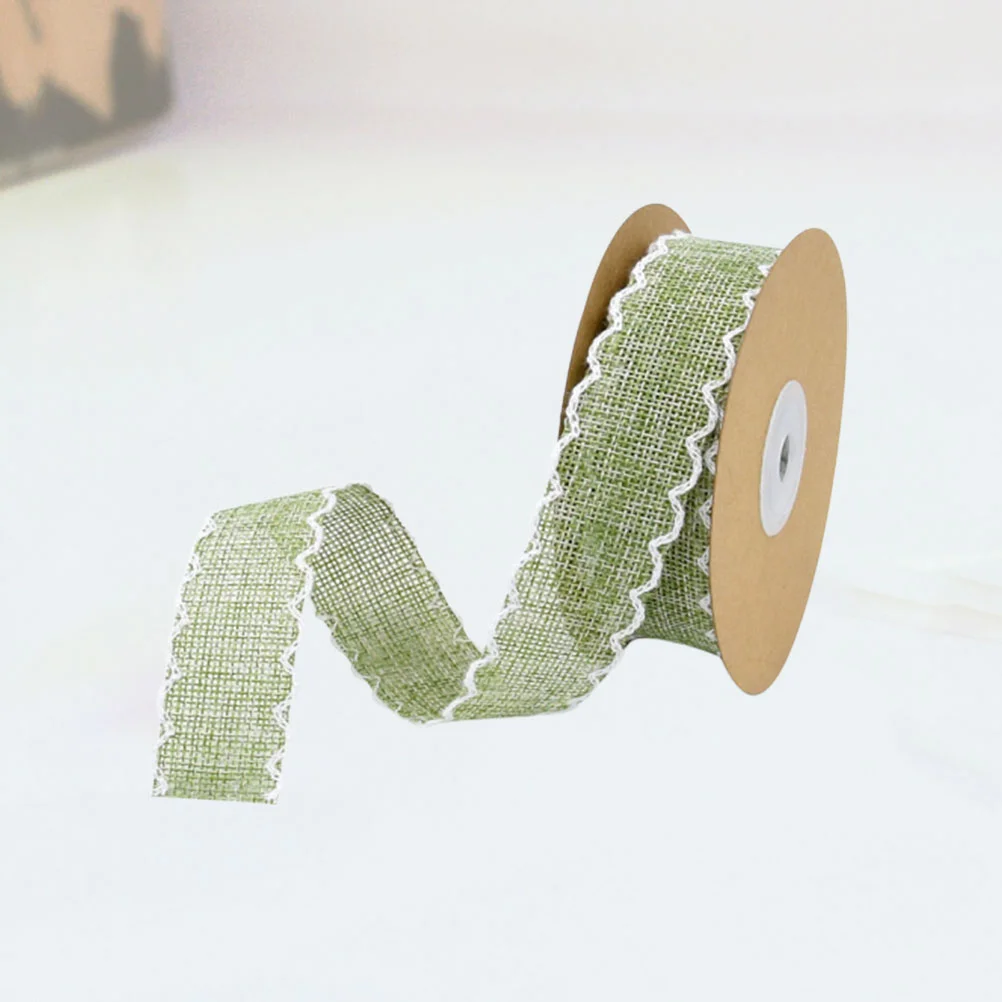 

Ribbon Trim Linen Wrapping Sewing Gift Lace Diy Wide Ribbons Burlap Floral Decoration Party Side Jute Colored Pattern Crafts