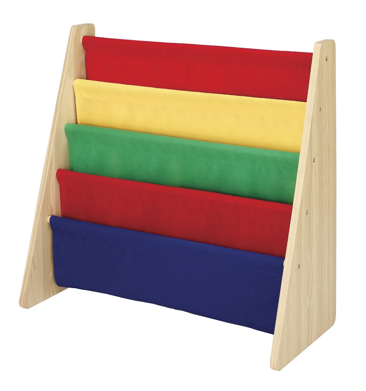 

Whitmor Kids 5-Pocket Book Stand / Organizer - Primary Colors