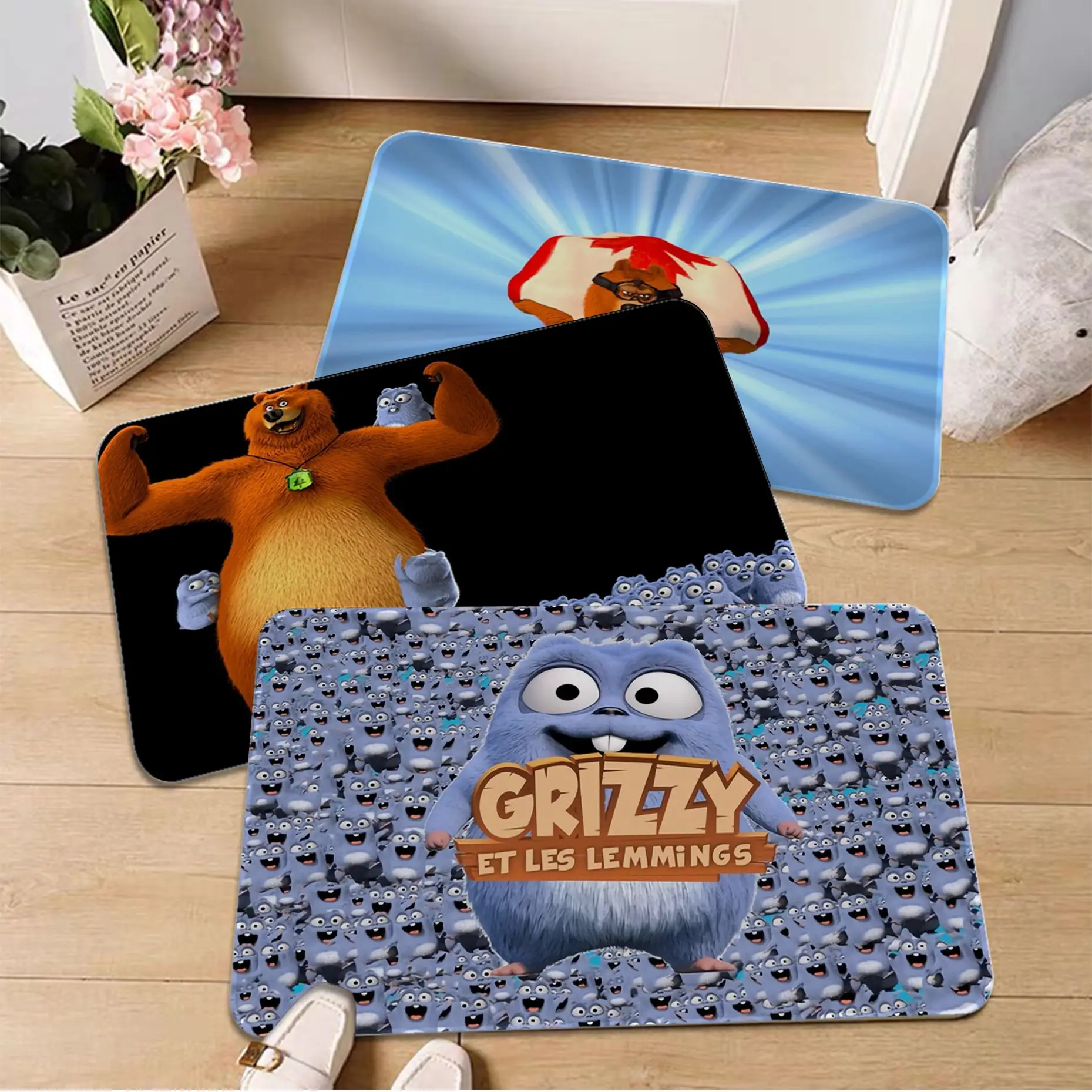

Grizzy And The Lemmings Moose Comedy Bathroom Mat Cheaper Anti-slip Modern Living Room Balcony Printed Welcome Doormat