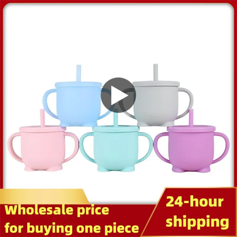 

200ml Childrens Water Cup High Temperature Resistance Learning Drink Cup Duckbill Cup Infant Learning Drinking Cup Straw Cup