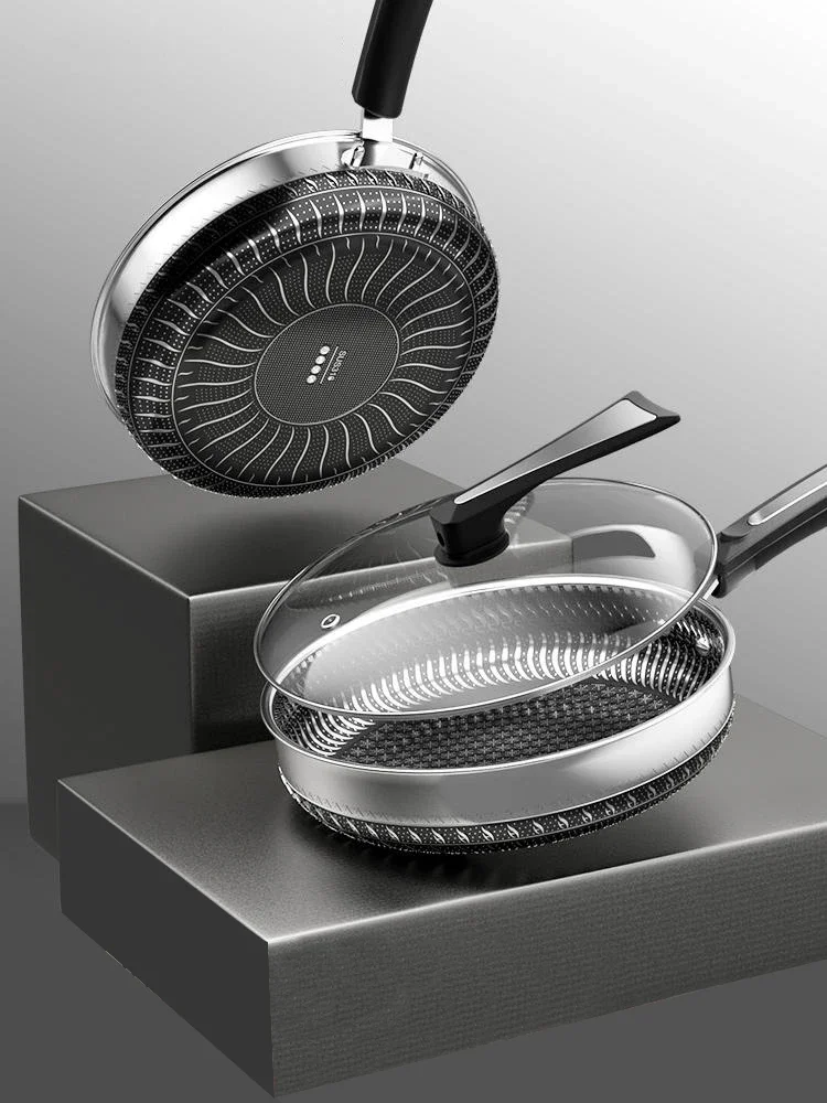 Антипригарная круглая сковорода 26-28 см из нержавеющей стали 316