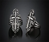 anglang fashion punk cross womenmen rings hiphop vintage jesus party girl accessories chic anniversary gift men rings jewelry
