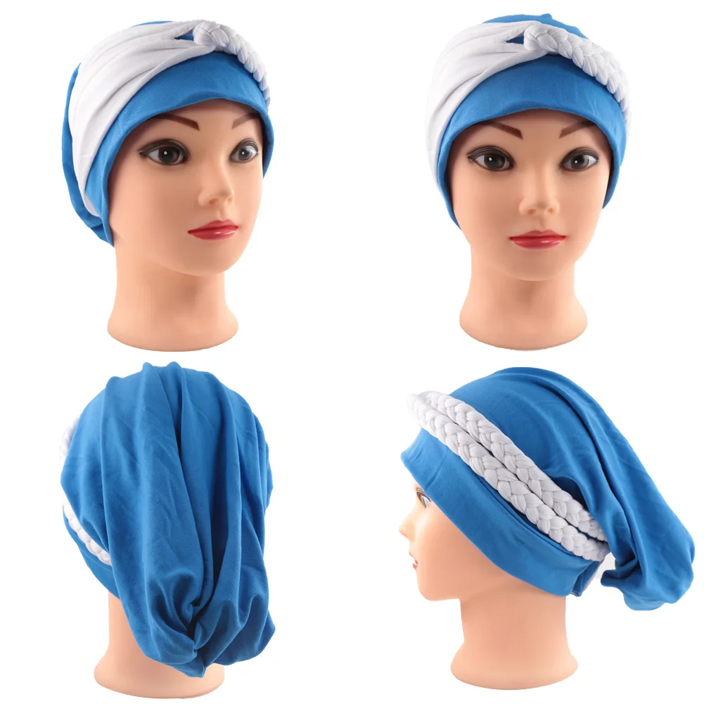 

Turban African Head Wrap for Women, Pre-Tied Twisted Bonnet Beanie Cap, Headscarf Beanie