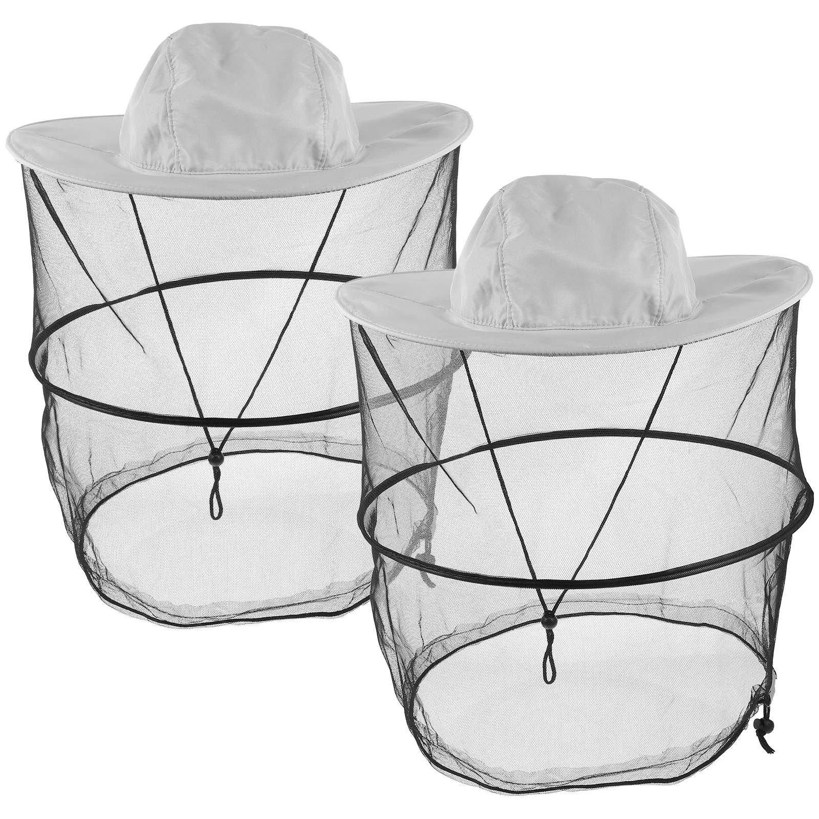 

2pcs Professional Beekeeper Hat Convenient Bug Net Hat Multi-function Head Net Hat Beekeeper Supply