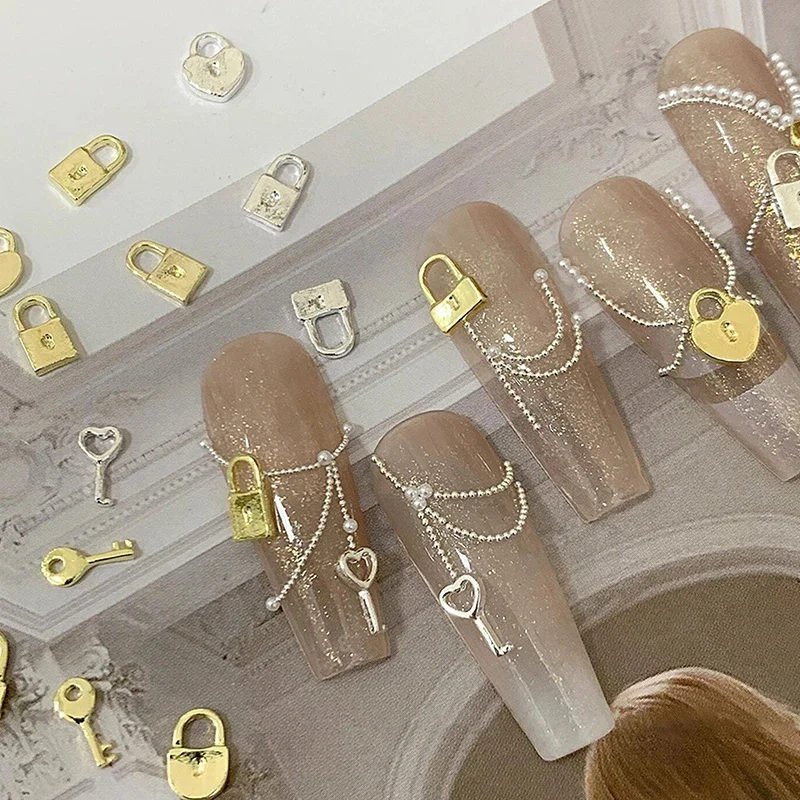 Мини-брелок для ключей из сплава глянцевые золотистые серебристые металлические