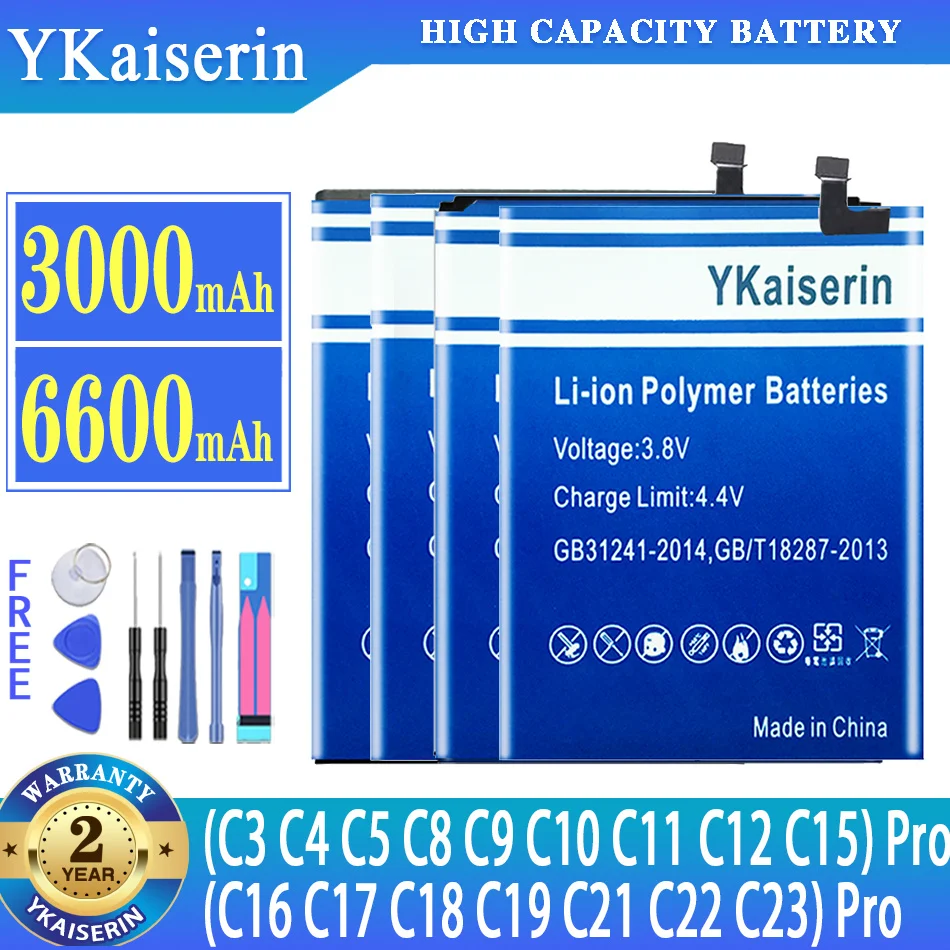 Аккумулятор ykaisin для Oukitel C3 C4 C5 C8 C9 C10 C11 C12 C15 C16 C17 C18 C19 C21 C22 C23 Pro C16Pro C5Pro C12Pro C11Pro C18Pro