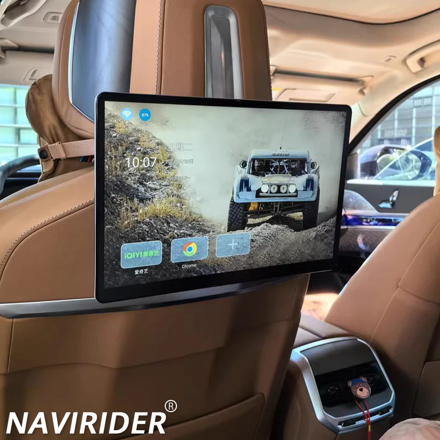 

13,3-дюймовый мультимедийный плеер 2K Android 13 для BMW 5 серии 7 I5 I7 X5 X6 X7, подголовник, заднее сиденье, развлекательный экран, аудио