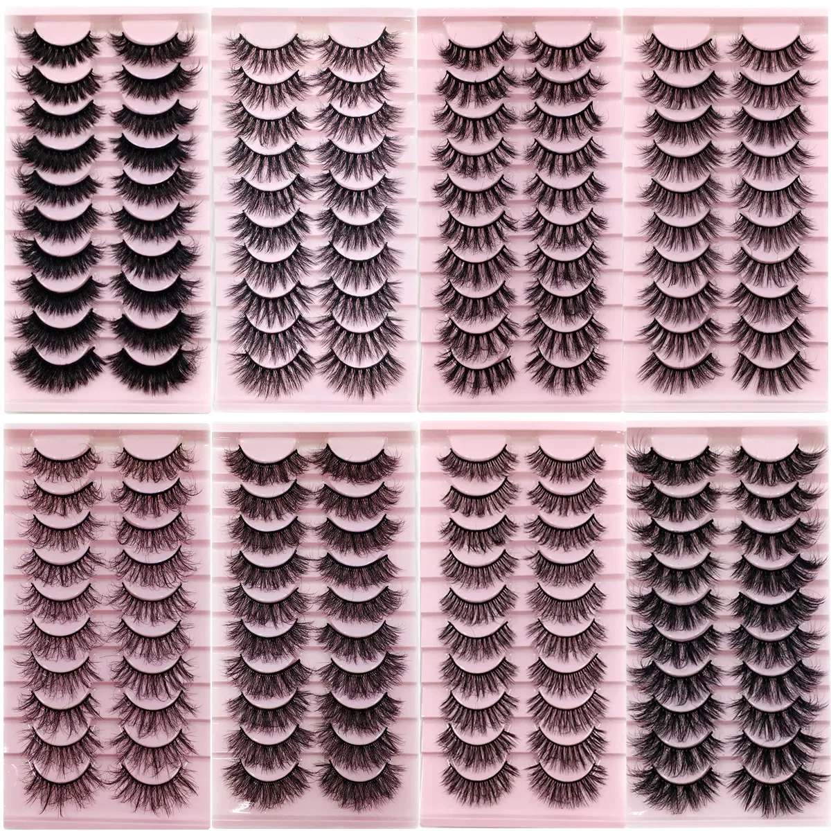 

NEW IN 8-26mm faux 3d mink lashes fluffy wispy false eyelashes natural long eyelash extension makeup handmade fake lash 3D-21