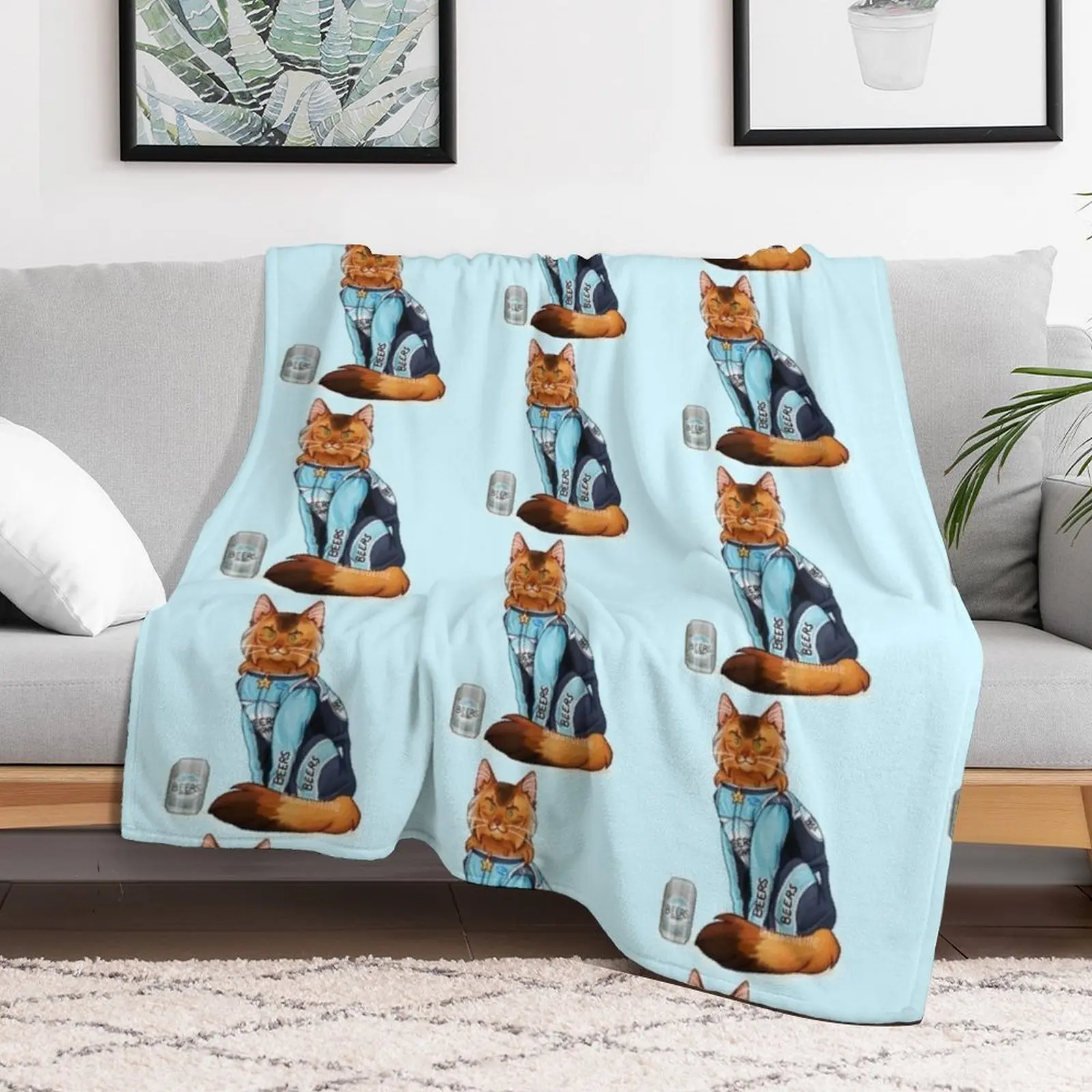 Летнее одеяло в клетку с индивидуальным подарком