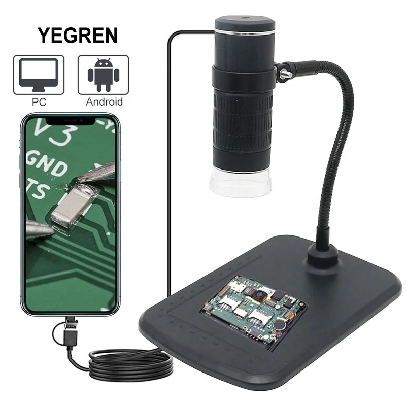 led usb digital microscope 1000x wifi mobile phone microscope support ios android pc video microscope for skin detection free global shipping