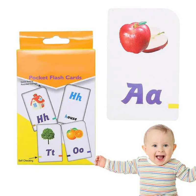 

Alphabet Flash Cards 26 ABC Learning Games Alphabet Card Toys Alphabet Pictures Pocket Cards For Kids Babies Age 4 And Up