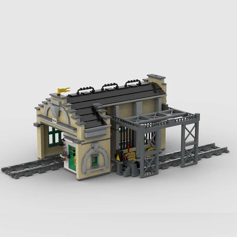 989 шт. город хит продаж вид на улицу Moc модульная железнодорожная каретка слесарь