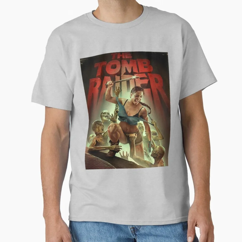 Фото Tomb Raider 1016 Lara Croft The Angel Of Darkness 80s Видеоигра Подарочная футболка для мужчин Топы большого размера с принтом Мужская одежда №4