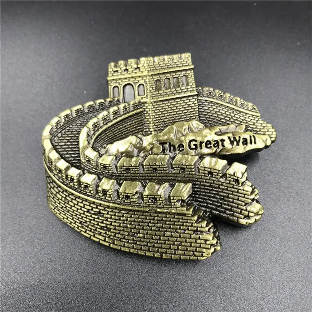 Металлический магнит на холодильник с пейзажным узором односторонняя наклейка