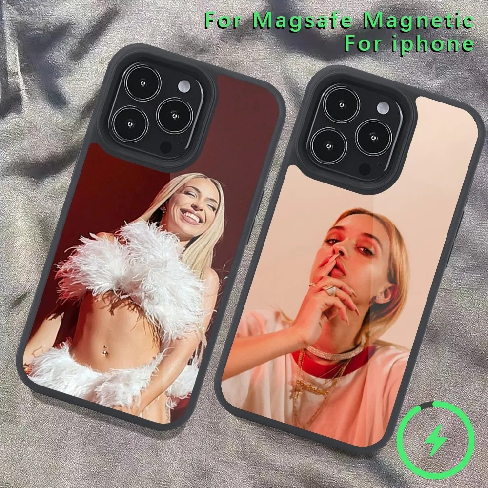 Чехол для телефона B-Bad Gyal singer iPhone 14 13 12 11 15 Pro Max Magsafe Беспроводная зарядка плюс