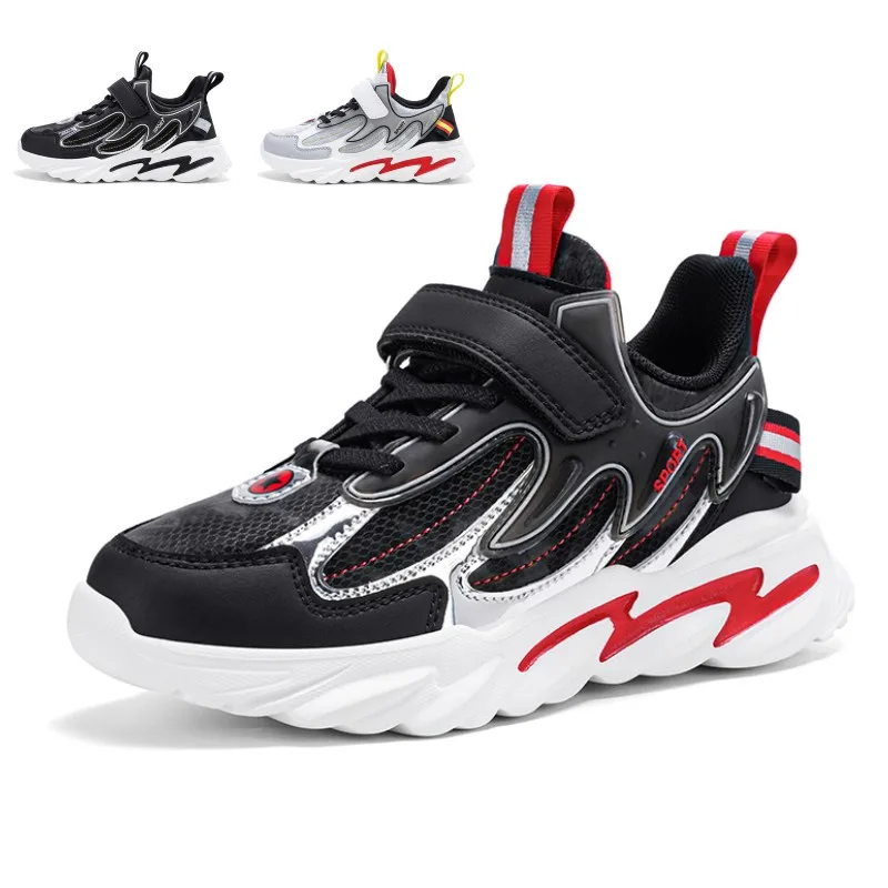 

2023 New Children's Sports Shoes Autumn Boys and Girls' Leather Casual Shoes EVA Lightweight Sole Running Shoes