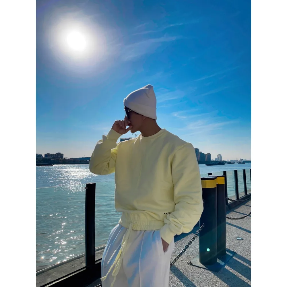 NIGO MR простая толстовка с круглым вырезом на шнурке свободные толстовки длинными