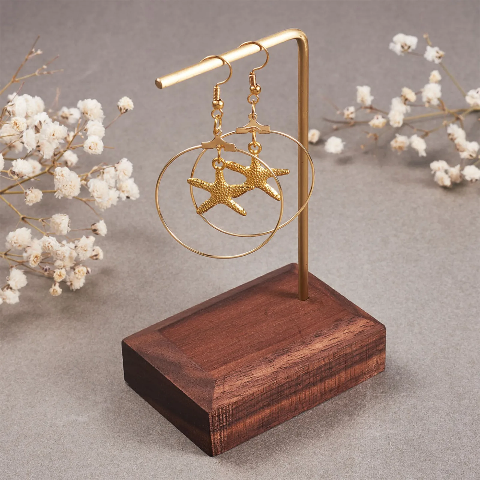 40 Pairs Earrings Kit Teardrop Ring Triangle Shape Brass Earring with Hook Plastic Ear Nut for Women Diy Jewelry Making Supplies