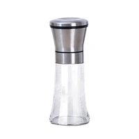 salt and pepper mill grinder stainless steel hand mill grinding bottle kitchen gadgets glass tools kitchen accessories