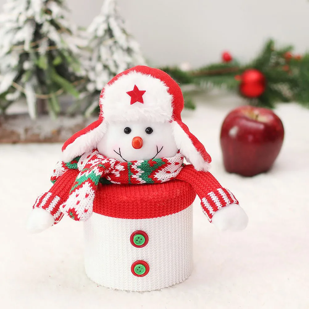 

Christmas Santa Doll Children Xmas Gifts Candy Bag Snowman Elk Santa Claus Christmas Decorations Apples Box Candy Jar Navidad